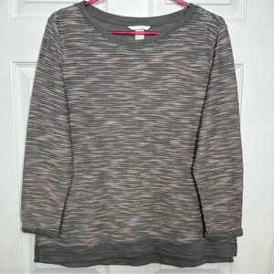 H&M Marled Sweatshirt Pullover Grey & Pink Size  Medium